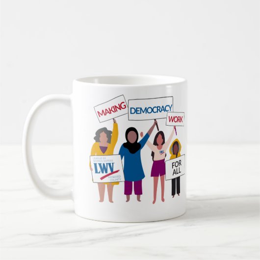 Demokratie funktioniert Tasse, 11-oz-Kaffee-Tasse Kaffeetasse (Links)