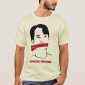 Demokratie für den burmesischen Stift (mit Rot und T-Shirt (Vorderseite)
