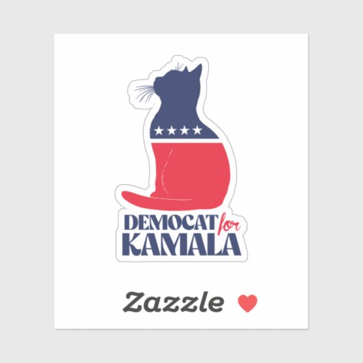 Demokratie für Kamala Aufkleber (Blatt)
