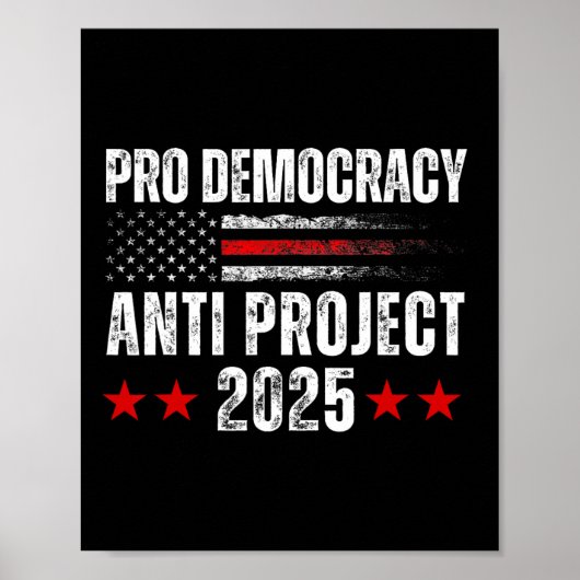 Demokratie gegen Projekt 2025 Stopp Projekt 2025 A Poster (Vorne)