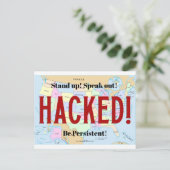 Demokratie gehackt! | Maßnahmen| | Politik Postkarte (Stehend Vorderseite)