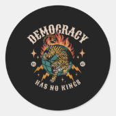 Demokratie hat keinen König 8647 gegen Trump Ameri Runder Aufkleber (Vorderseite)