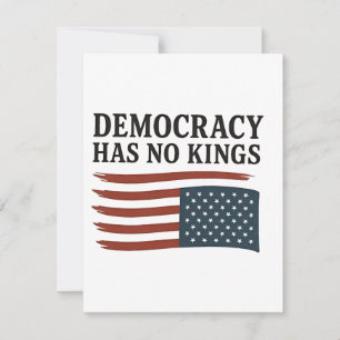 Demokratie Hat Keinen König Anti Trump USA  Einladung