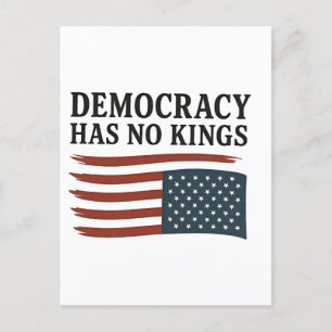 Demokratie hat keinen König gegen Trump USA Feiertagspostkarte