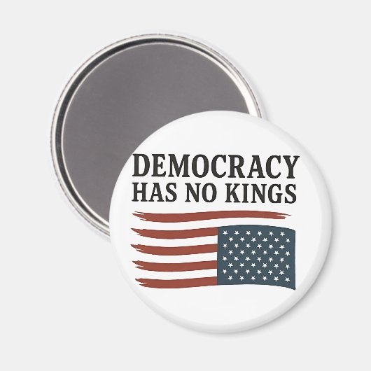 Demokratie hat keinen König gegen Trump USA Magnet (Vorderseite/Rückseite)