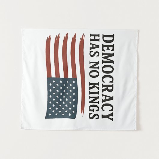 Demokratie hat keinen König gegen Trump USA Wandteppich (Vorderseite (Horizontal))