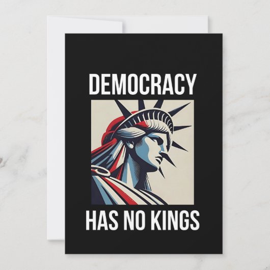 Demokratie hat keinen König-Librety-Status USA Einladung (Vorderseite)