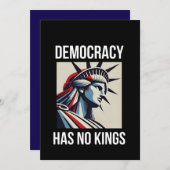 Demokratie hat keinen König-Librety-Status USA Einladung (Vorne/Hinten)