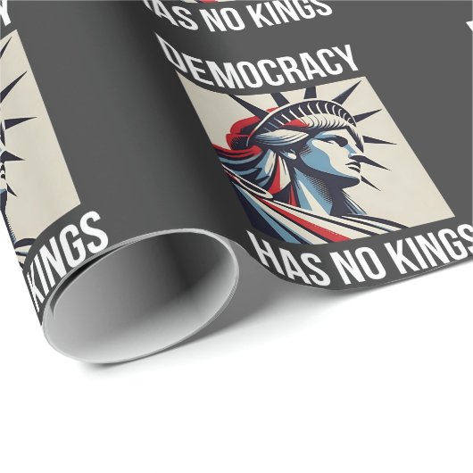 Demokratie hat keinen König-Librety-Status USA Geschenkpapier (Rolleneckpunkt)