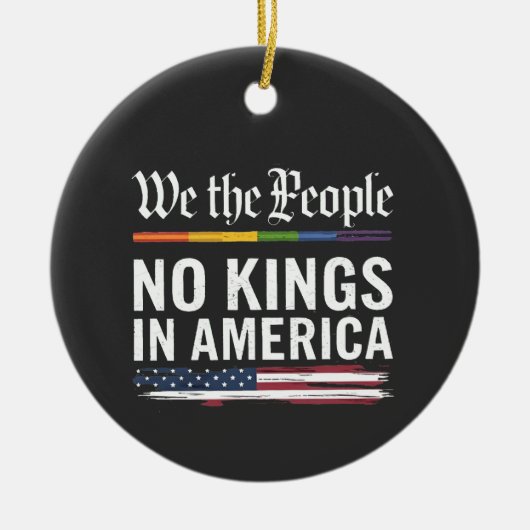 Demokratie hat keinen König-Librety-Status USA Keramik Ornament (Vorne)