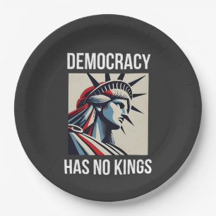 Demokratie hat keinen König-Librety-Status USA Pappteller