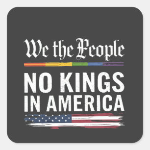 Demokratie hat keinen König-Librety-Status USA Quadratischer Aufkleber