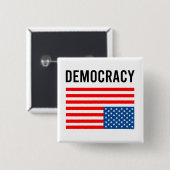 Demokratie in Not Button (Vorne & Hinten)
