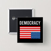 Demokratie in Not Button (Vorne & Hinten)
