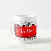 Demokratie ist besser als Diktatur Kaffeetasse (Vorderseite Links)