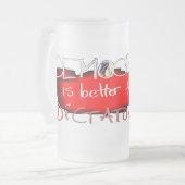 Demokratie ist besser als Diktatur Mattglas Bierglas (Vorderseite Links)