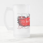 Demokratie ist besser als Diktatur Mattglas Bierglas (Links)