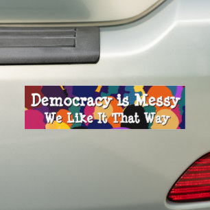 Demokratie ist chaotisch autoaufkleber