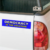 Demokratie ist die Lösung Autoaufkleber (Auf Lkw)