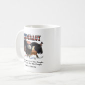 DEMOKRATIE ist die Regierung der Menschen Kaffeetasse (Vorderseite Links)