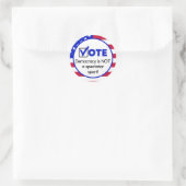 Demokratie ist kein Zuschauersport Runder Aufkleber (Tasche)