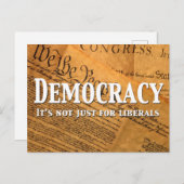 Demokratie ist nicht nur für die Liberalen Postkarte (Vorne/Hinten)