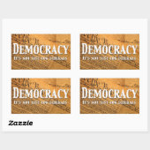 Demokratie ist nicht nur für die Liberalen Rechteckiger Aufkleber (Blatt)