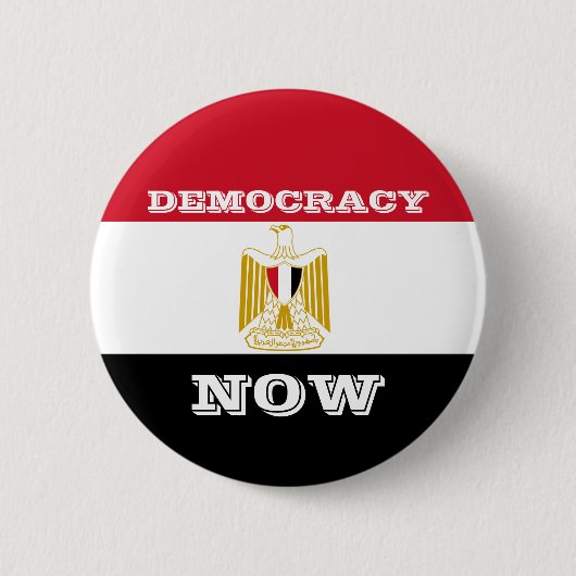 Demokratie-jetzt - Ägypten-Flagge - runder Knopf Button (Vorderseite)