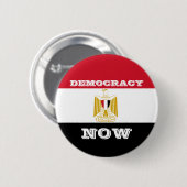 Demokratie-jetzt - Ägypten-Flagge - runder Knopf Button (Vorne & Hinten)