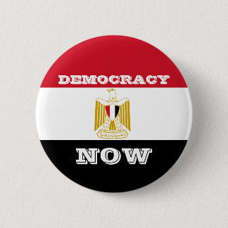 Demokratie-jetzt - Ägypten-Flagge - runder Knopf Button
