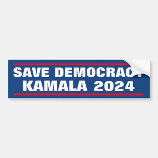 DEMOKRATIE KAMALA 2024 gerettet Autoaufkleber