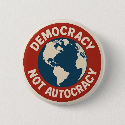 DEMOKRATIE KEINE AUTOKRATIKETTE BUTTON (Vorderseite)