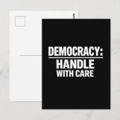 Demokratie mit Sorgfalt behandeln Postkarte (Vorne/Hinten)
