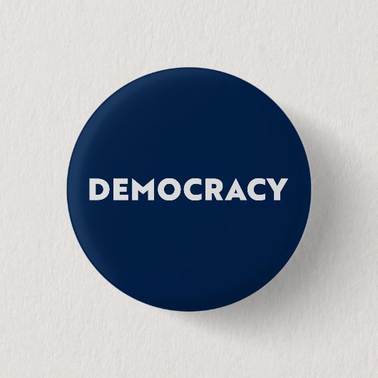 Demokratie Moderne Typografie minimalistische Mari Button (Vorderseite)