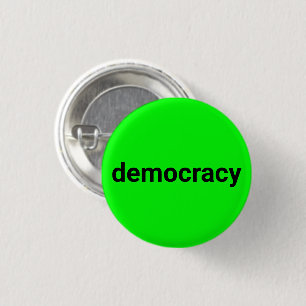 Demokratie Moderne Typografie schwarz Neon grün co Button