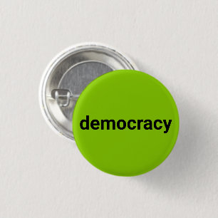 Demokratie Moderne Typografie schwarzen Kalkgrün c Button