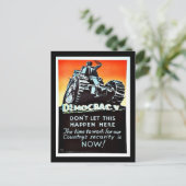 Demokratie Postkarte (Stehend Vorderseite)