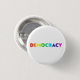 Demokratie Regenbogengradition Typografie Schuldst Button