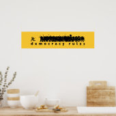 Demokratie regiert panoramisches Poster (Küche)