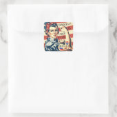 Demokratie/ Schutz der Demokratie Quadratischer Aufkleber (Tasche)