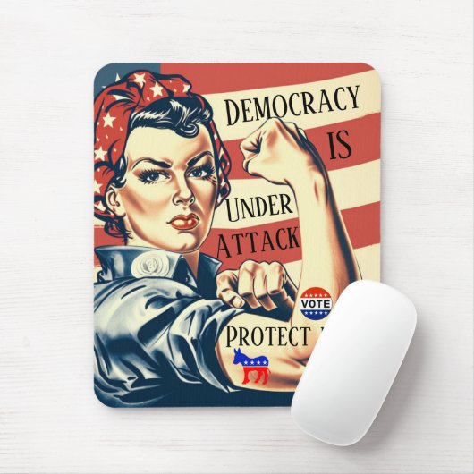 Demokratie/ Schutz der Maus Mousepad (Mit Mouse)