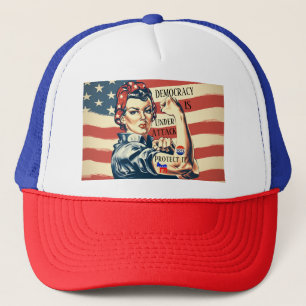 Demokratie/ Schützen Sie es Trucker Hat Truckerkappe