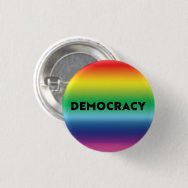 Demokratie schwarzer Text Regenbogengradienten Sto Button