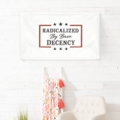 Demokratie, sozial radikalisiert durch einfachen A Banner (Insitu)