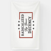 Demokratie, sozial radikalisiert durch einfachen A Banner (Vertikal)