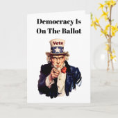 Demokratie steht auf dem Wahlgang 2026 Karte (Gelbe Blume)