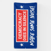 Demokratie stirbt in Stille Banner (Vertikal)
