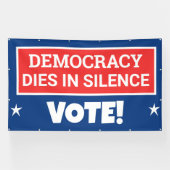 Demokratie stirbt stillschweigend auf dem Banner d (Horizontal)