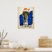 Demokratie Uneditierte Vintage Fotos Alte Ästhetik Poster (Küche)