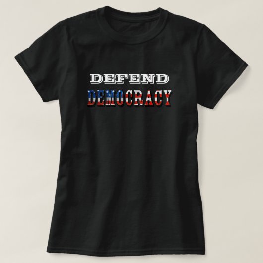 DEMOKRATIE VERTEIDIGEN T-Shirt (Design vorne)